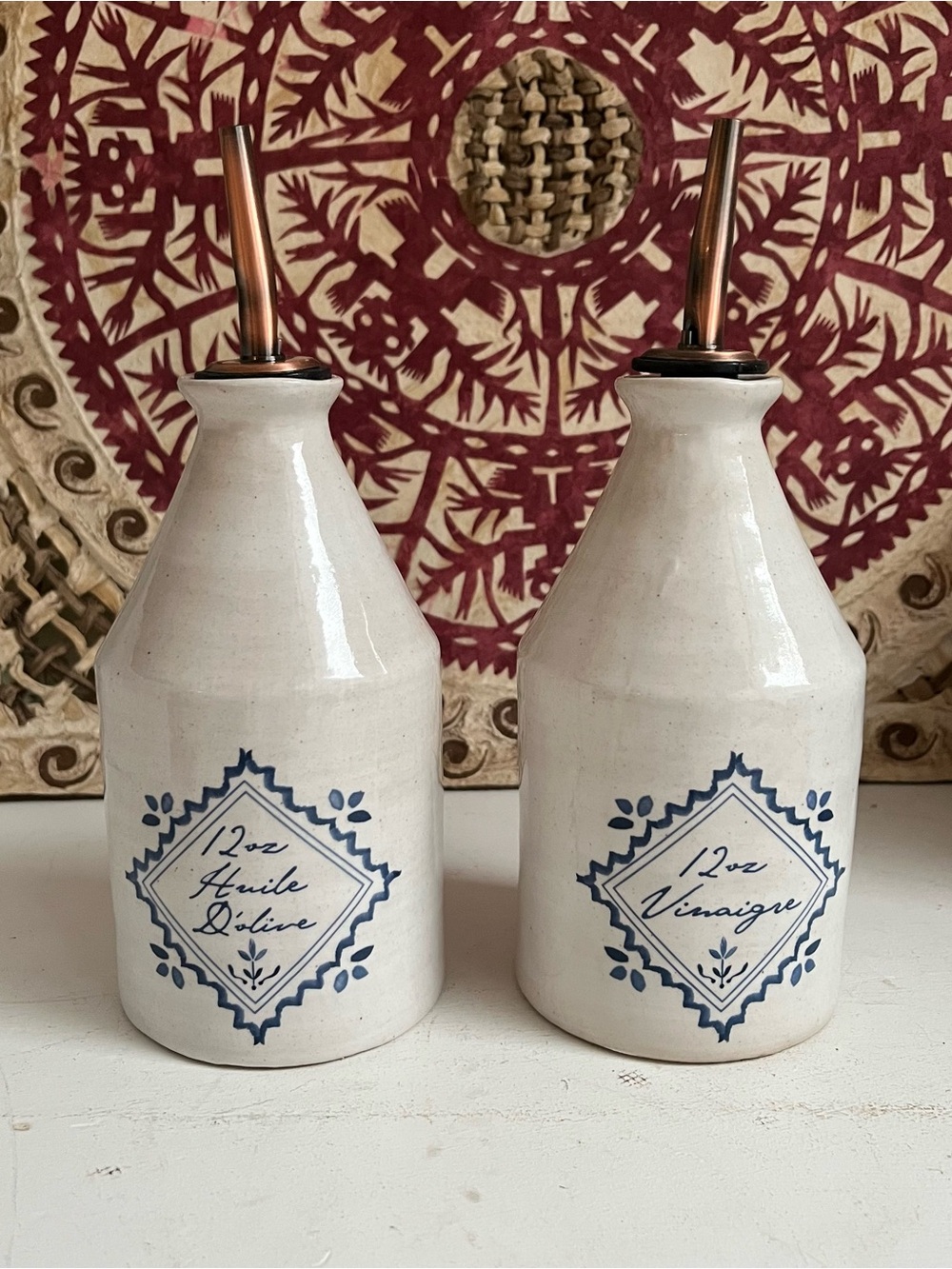 Magnolia Juliet Ceramic Oil & Vinegar Pour Set